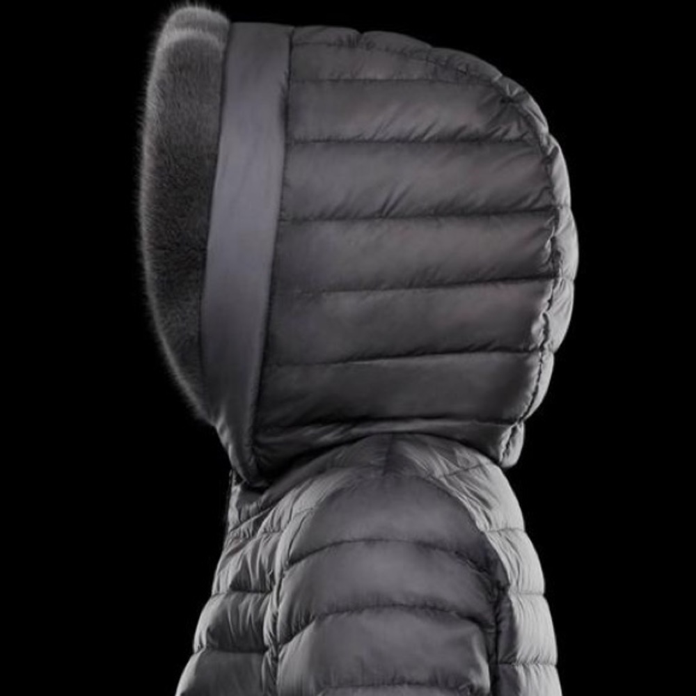 Moncler Grey Fur Trim Jacket - like new!